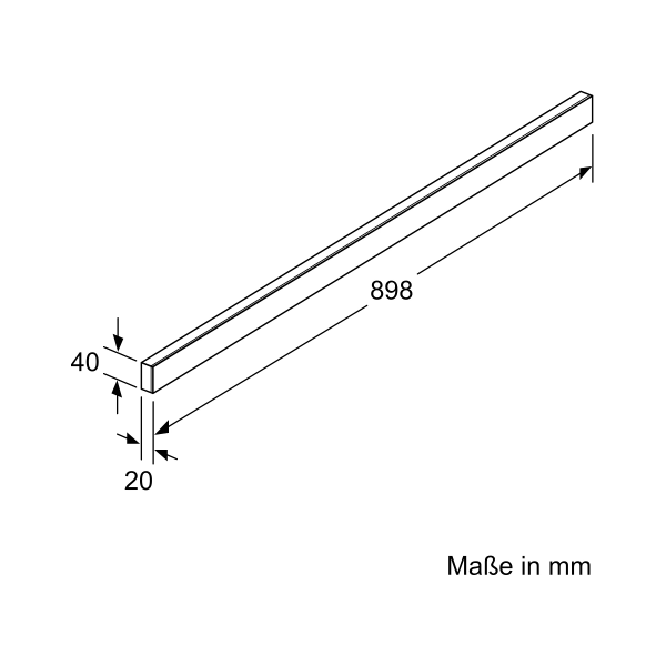 Bosch DSZ4986 Griffleiste für Flachschirmhauben, schwarz