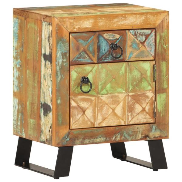 ARDEBO.de - Nachttisch 40x30x50 cm Recyceltes Massivholz