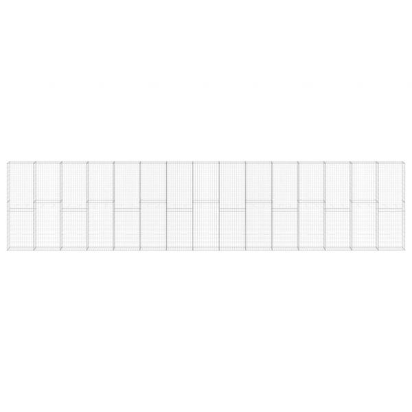 Gabionenwand mit Abdeckung Verzinkter Stahl 900x30x200 cm