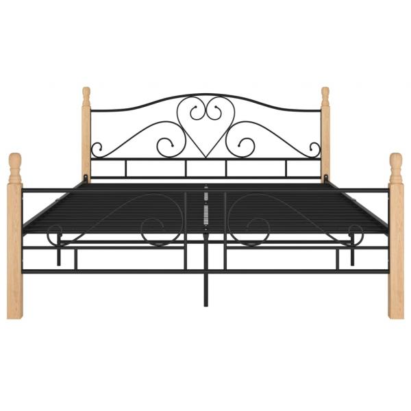 Bettgestell Schwarz Metall 140x200 cm