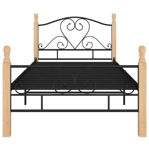 Bettgestell Schwarz Metall 90x200 cm