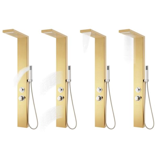 Duschpaneel-System Edelstahl 201 Golden