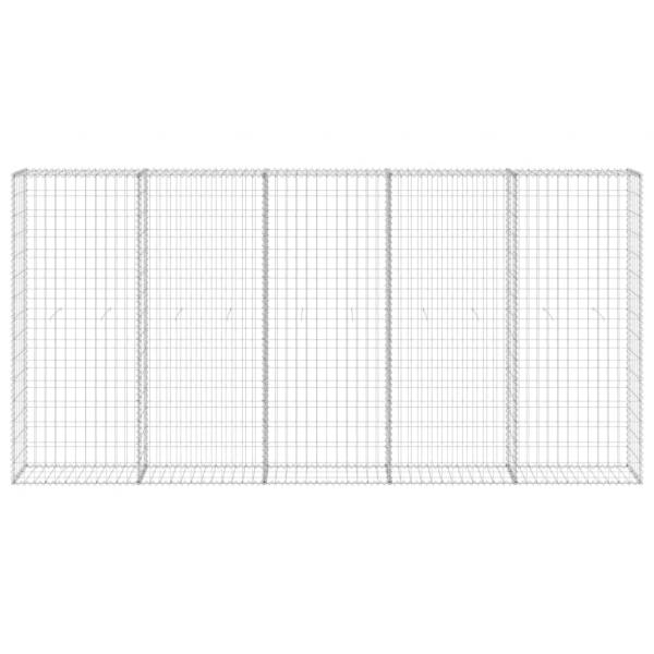 Gabionenwand mit Abdeckung Verzinkter Stahl 300x30x150 cm