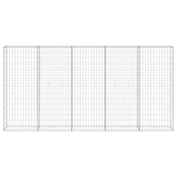 Gabionenwand mit Abdeckung Verzinkter Stahl 300x30x150 cm