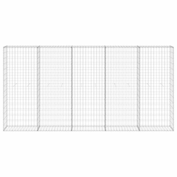 Gabionenwand mit Abdeckung Verzinkter Stahl 300x30x150 cm