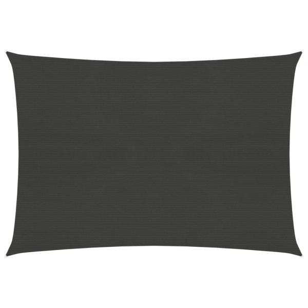ARDEBO.de - Sonnensegel 160 g/m² Anthrazit 2x3 m HDPE 