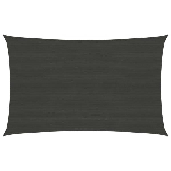 ARDEBO.de - Sonnensegel 160 g/m² Anthrazit 3x4,5 m HDPE 