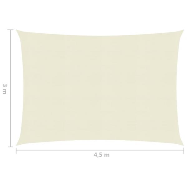 Sonnensegel 160 g/m² Creme 3x4,5 m HDPE   