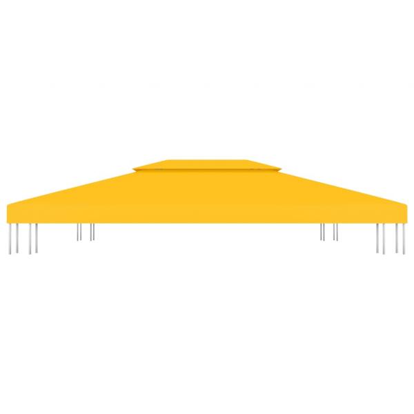 Pavillon-Dachplane mit Kaminabzug 310 g/m² 4x3 m Gelb