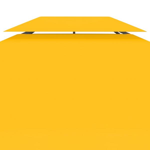 Pavillon-Dachplane mit Kaminabzug 310 g/m² 4x3 m Gelb