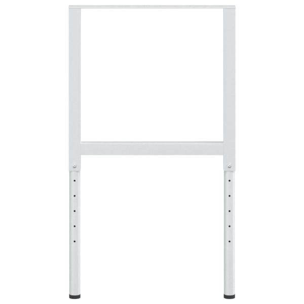 Werkbankgestell Verstellbar 2 Stk. Metall 55x(69-95,5) cm Grau