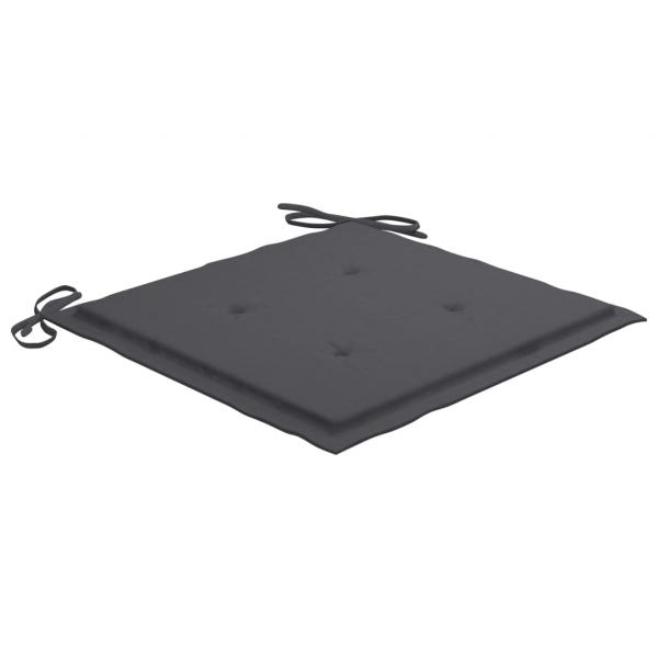 Gartenstuhl-Kissen 6 Stk. Anthrazit 40x40x3 cm Oxford-Gewebe