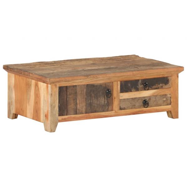 ARDEBO.de - Couchtisch 90x50x31 cm Recyceltes Massivholz
