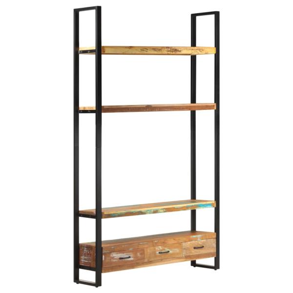 Bücherregal 118x30x200 cm Massives Altholz