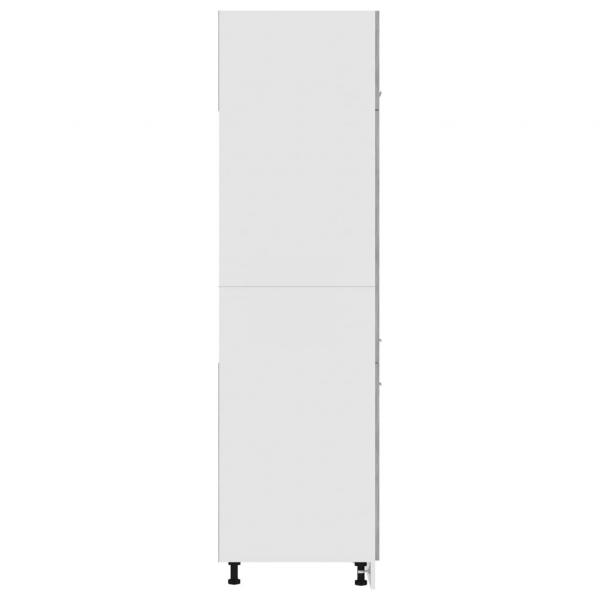 Kühlumbauschrank Betongrau 60x57x207 cm Holzwerkstoff