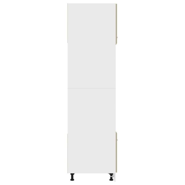 ARDEBO.de - Mikrowellenumbauschrank Sonoma-Eiche 60x57x207 cm Holzwerkstoff