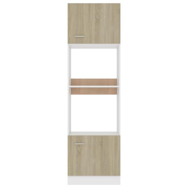 Mikrowellenumbauschrank Sonoma-Eiche 60x57x207 cm Holzwerkstoff