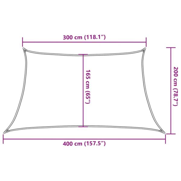Sonnensegel 160 g/m² Anthrazit 3/4x2 m HDPE