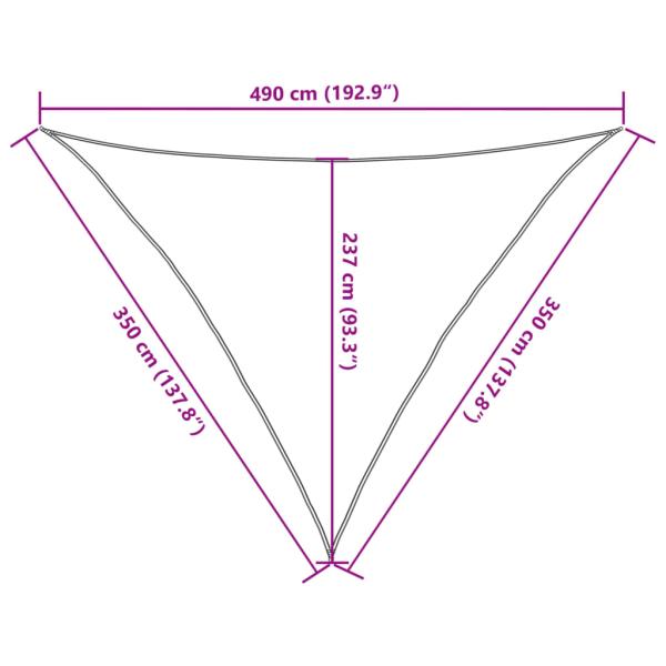 Sonnensegel 160 g/m² Weiß 3,5x3,5x4,9 m HDPE