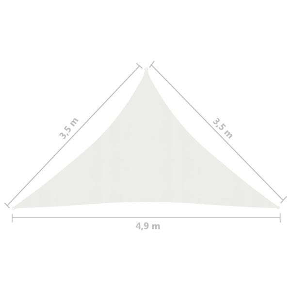 Sonnensegel 160 g/m² Weiß 3,5x3,5x4,9 m HDPE
