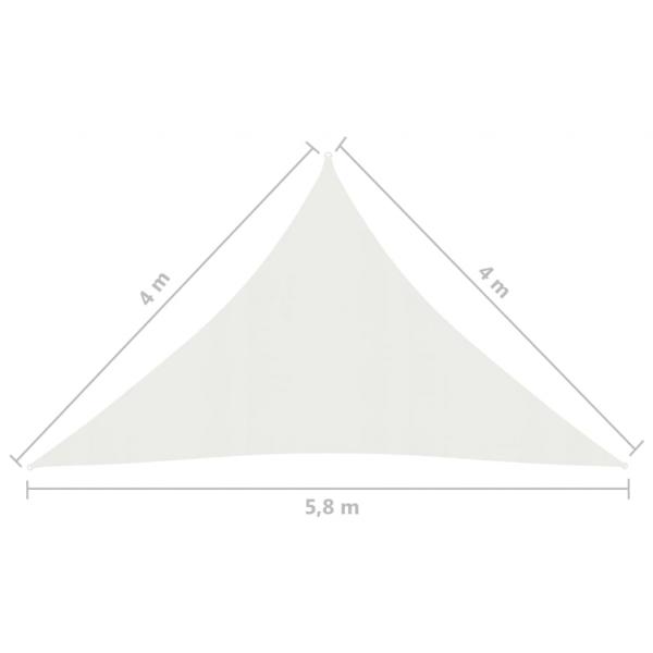 Sonnensegel 160 g/m² Weiß 4x4x5,8 m HDPE