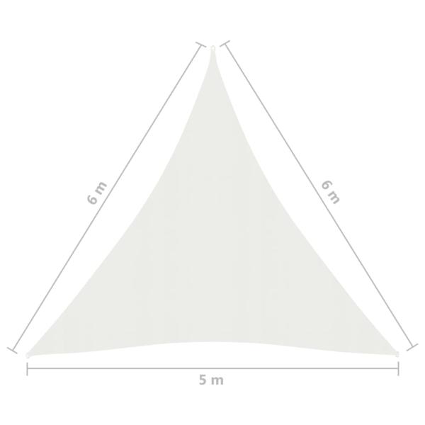 Sonnensegel 160 g/m² Weiß 5x6x6 m HDPE