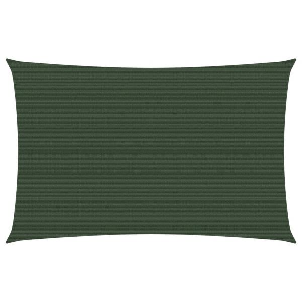 ARDEBO.de - Sonnensegel 160 g/m² Dunkelgrün 2x4,5 m HDPE