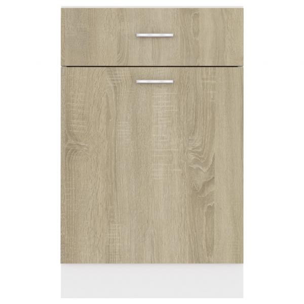 Schubunterschrank Sonoma-Eiche 50x46x81,5 cm Holzwerkstoff