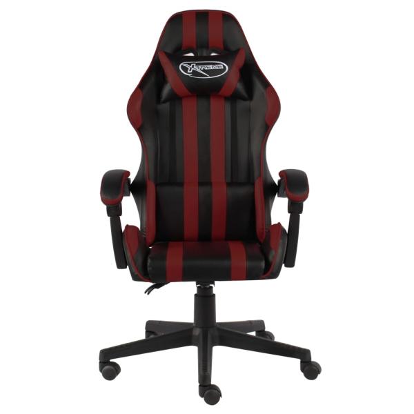 Gaming-Stuhl Schwarz und Weinrot Kunstleder