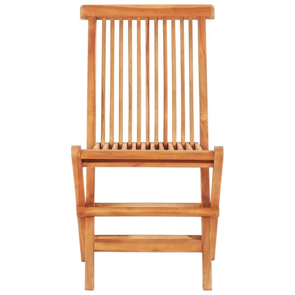 3-tlg. Bistroset mit Cremeweißen Kissen Massivholz Teak