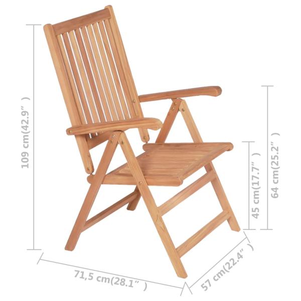 7-tlg. Garten-Essgruppe Massivholz Teak