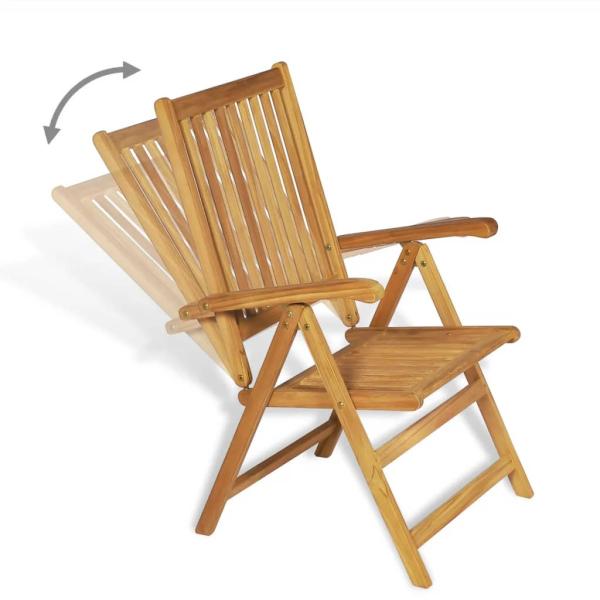 7-tlg. Garten-Essgruppe Massivholz Teak