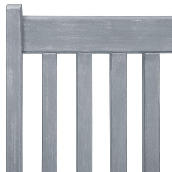 Verstellbare Gartenstühle 3 Stk. Grau Massivholz Akazie