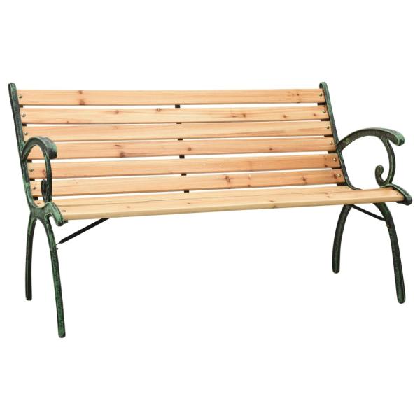 ARDEBO.de - Gartenbank 123 cm Gusseisen und Massivholz Tanne