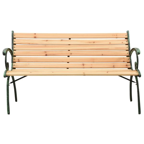Gartenbank 123 cm Gusseisen und Massivholz Tanne