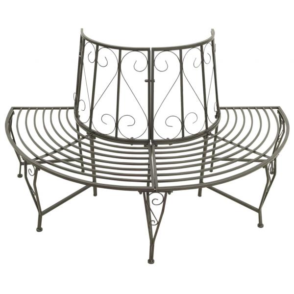 Baumbank Halbrund 160 cm Stahl
