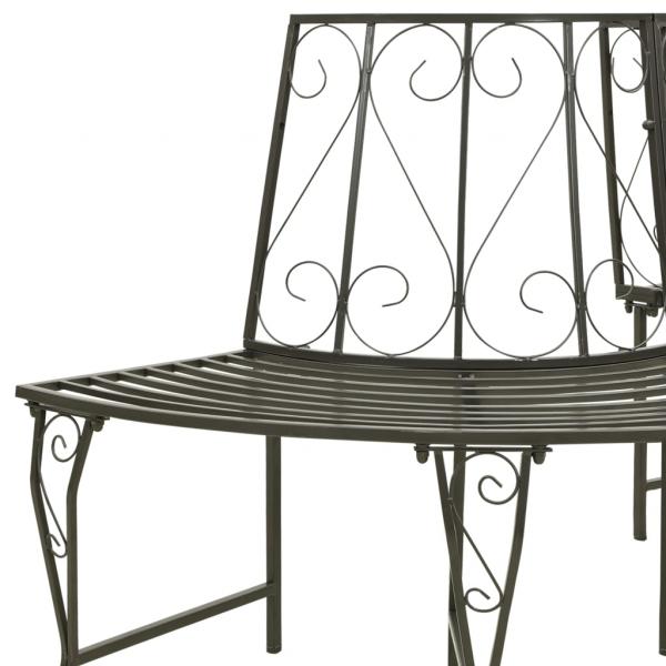 Baumbank Halbrund 160 cm Stahl