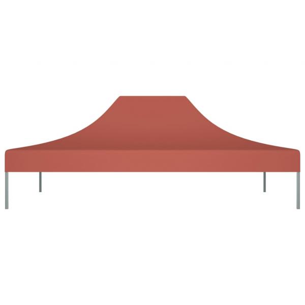 Partyzelt-Dach 4x3 m Terrakotta-Rot 270 g/m²