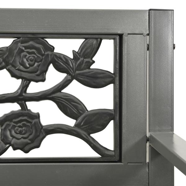 Gartenbank 125 cm Stahl Grau