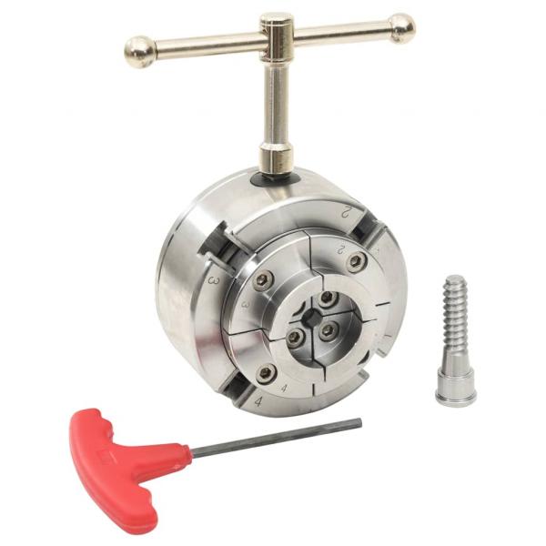 ARDEBO.de - 4-Backen-Drechselfutter mit M33 Aufnahme Stahl Silbern 96 mm
