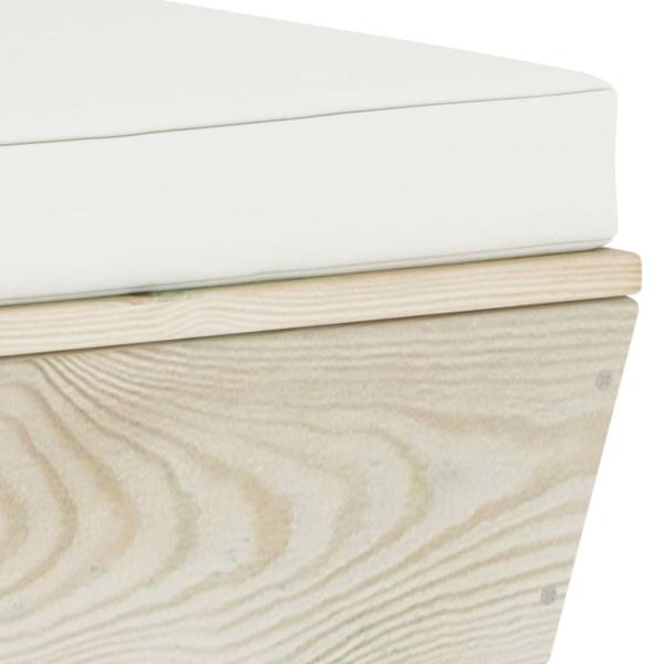 Garten-Paletten-Mittelsofa mit Kissen Imprägniertes Fichtenholz