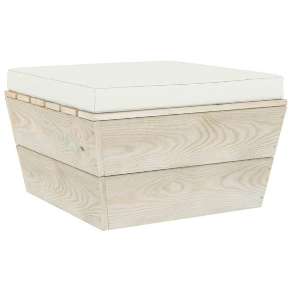 Garten-Paletten-Hocker mit Kissen Imprägniertes Fichtenholz 