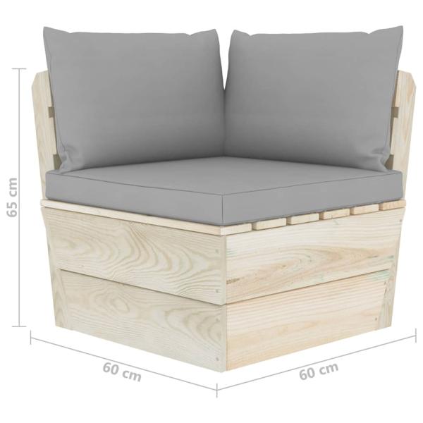 Garten-Palettensofa 2-Sitzer mit Kissen Fichtenholz