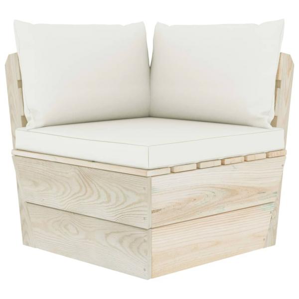 Garten-Palettensofa 2-Sitzer mit Kissen Fichtenholz