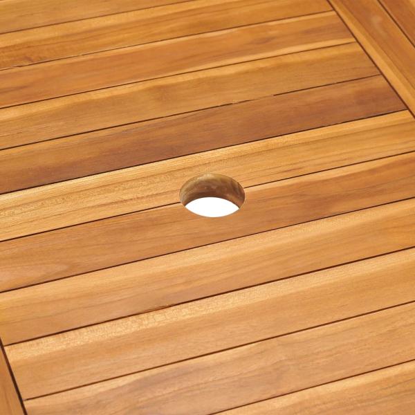 9-tlg. Garten-Essgruppe Massivholz Teak