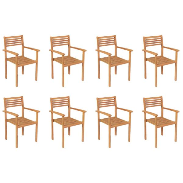 9-tlg. Garten-Essgruppe Massivholz Teak