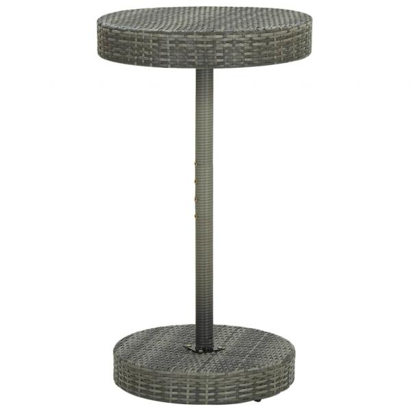 ARDEBO.de - Gartentisch Grau 60,5x106 cm Poly Rattan