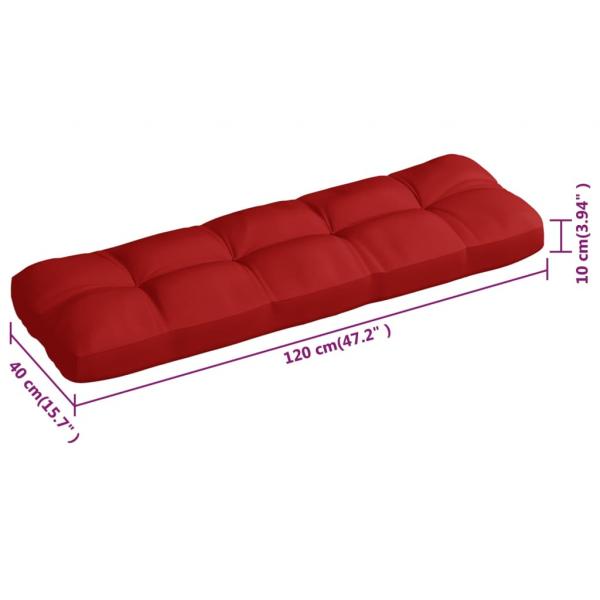 Palettenkissen 3-tlg. Rot Stoff