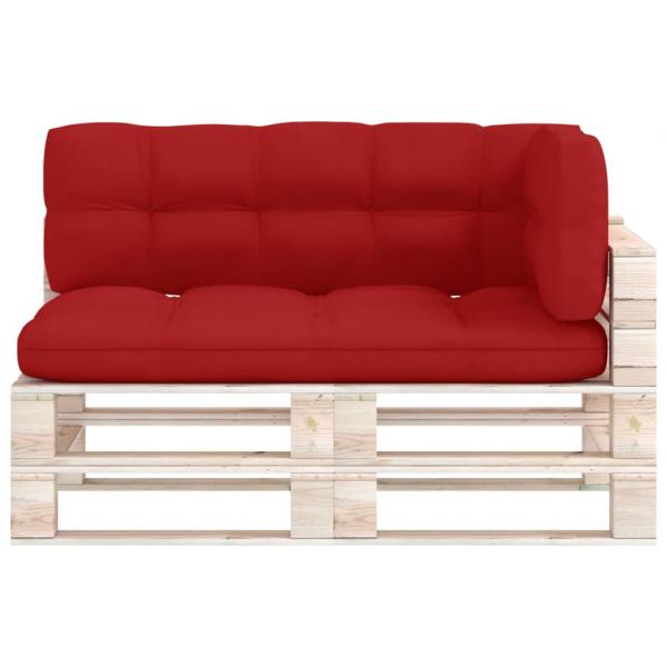 Palettenkissen 3-tlg. Rot Stoff