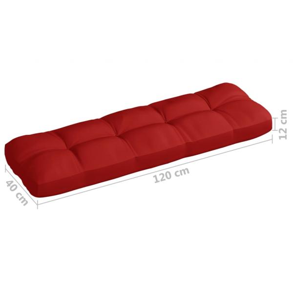 Palettenkissen 3-tlg. Rot Stoff
